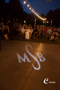 monogram on dance floor